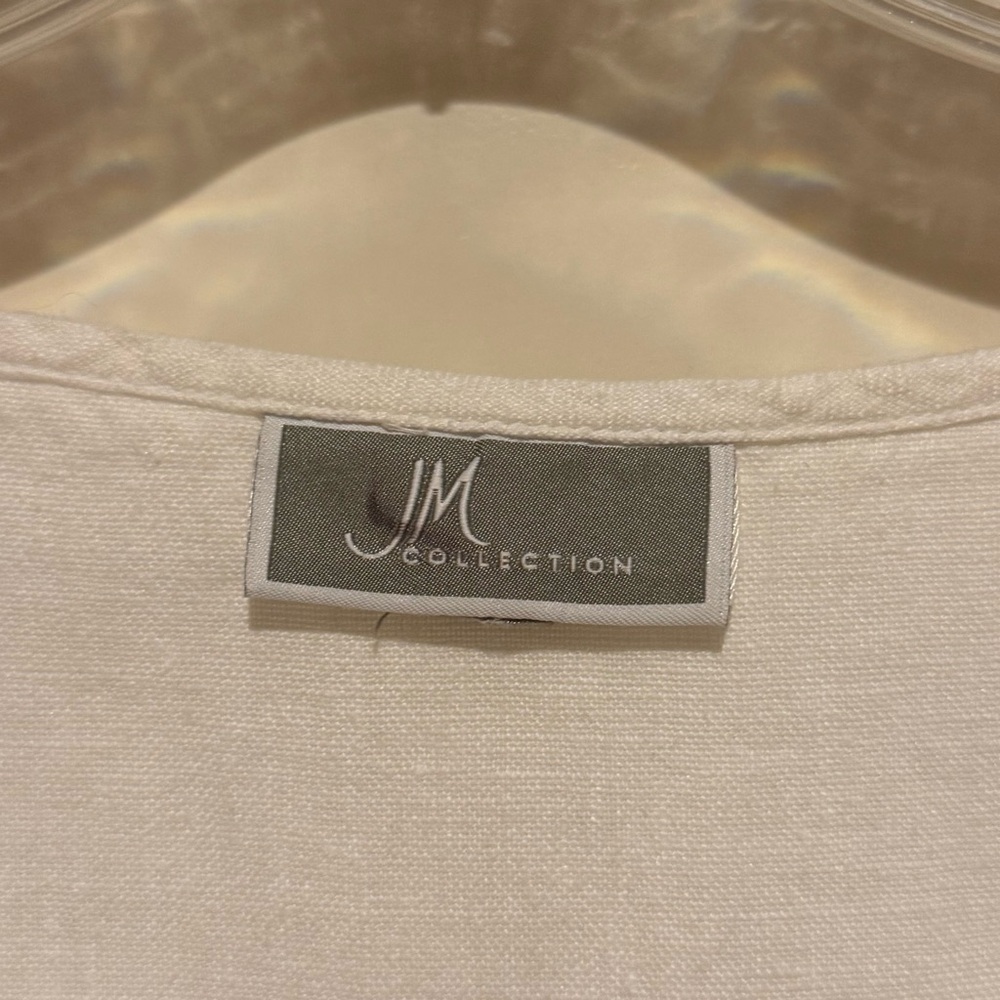 Vtg JM Collection Linen Top - Picture 5 of 16